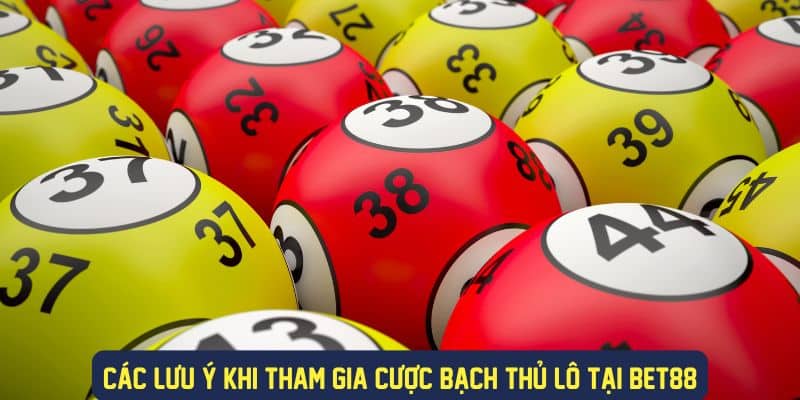 Lưu ý khi cược bạch thủ lô tại Bet88